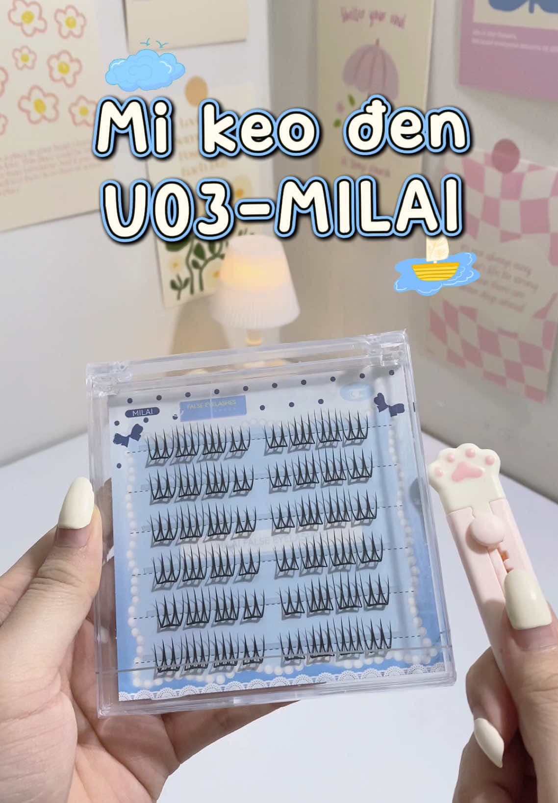 Mới tập gắn mi mà ngại keo thì thử mi tự dính MILAI